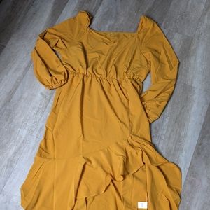 Mustard yellow summer dress